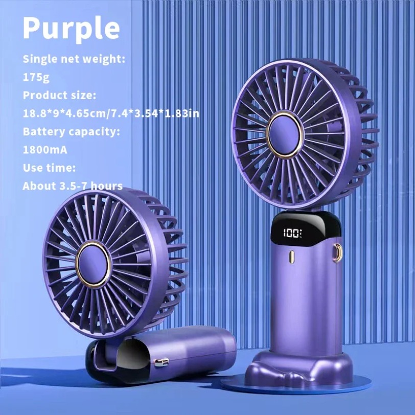 Mini Fan 5000mAh Handheld Fold - Monitor Portable Usb ulasan dan harga