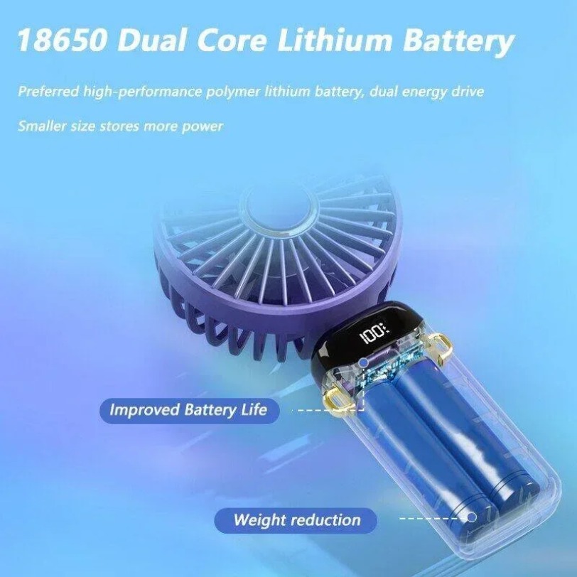 Mini Fan 5000mAh Handheld Fold - Monitor Portable Usb ulasan dan harga
