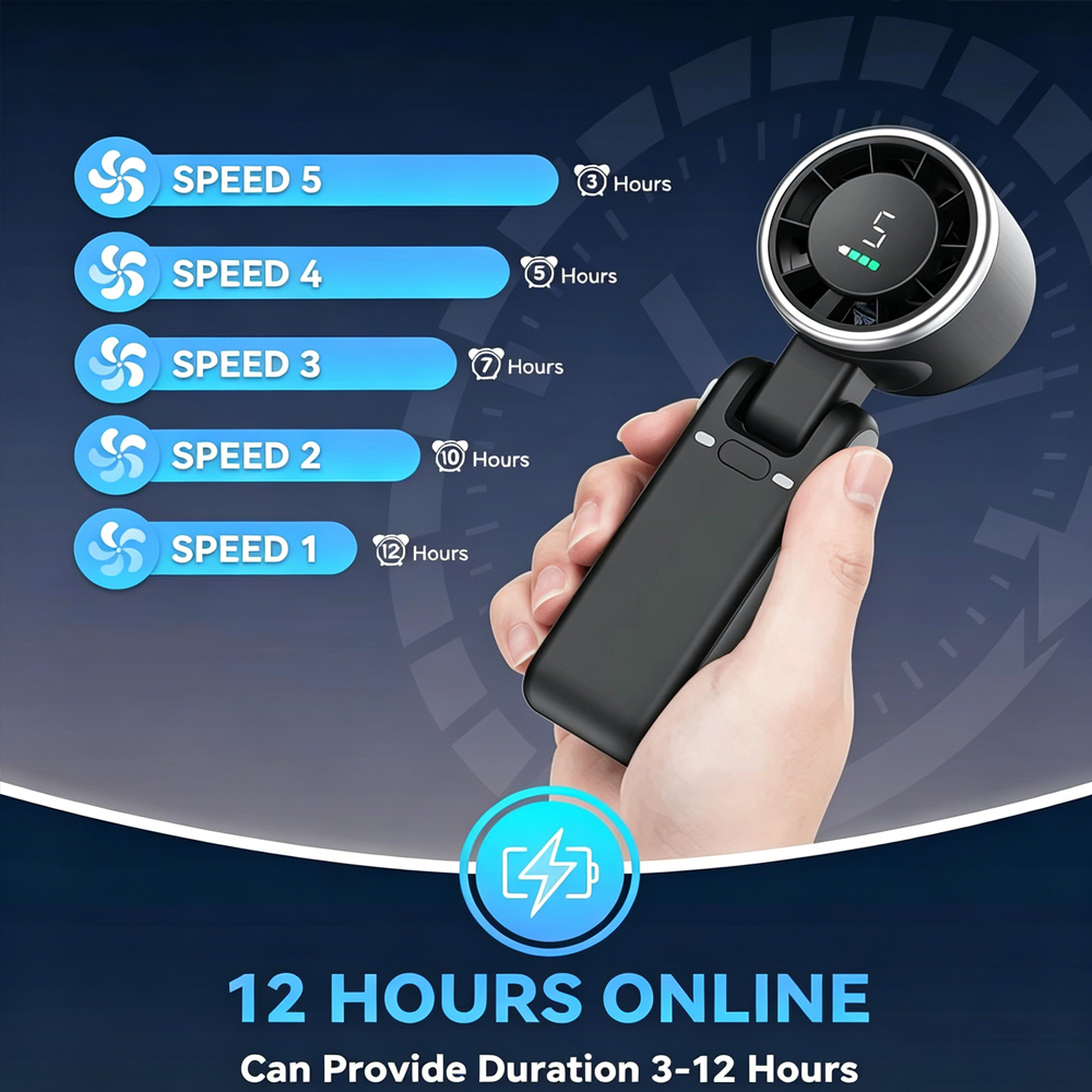 5 Speed Handheld Mini Fan Fold - Monitor Portable Usb ulasan dan harga