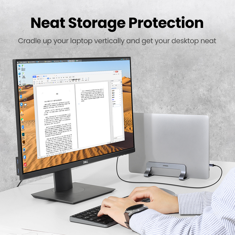 UGREEN Vertical Laptop Stand H - Laptop Stand Portable ulasan dan harga