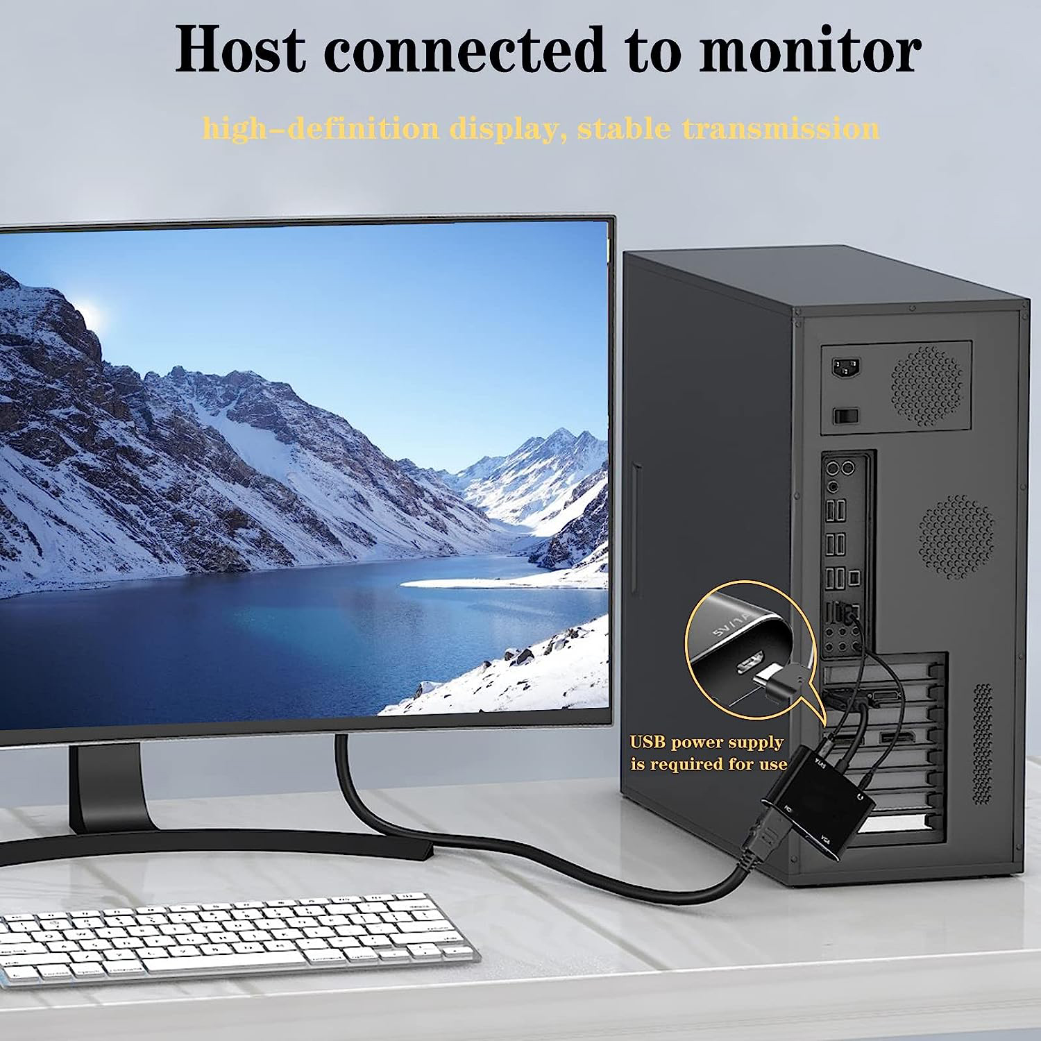 VGA(Host) to VGA/HDMI-compatib - Monitor Portable Usb ulasan dan harga